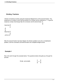 1.12 Dividing Fractions