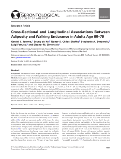 Cross-Sectional and Longitudinal Associations
