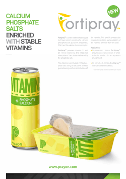 calcium phosphate salts enriched withstable vitamins