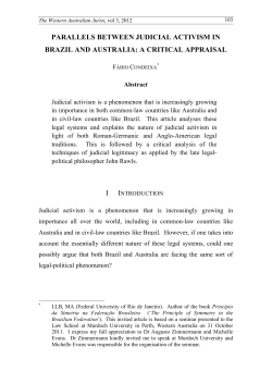 parallels between judicial activism in brazil and australia