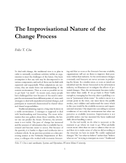 The Improvisational Nature of the Change Process
