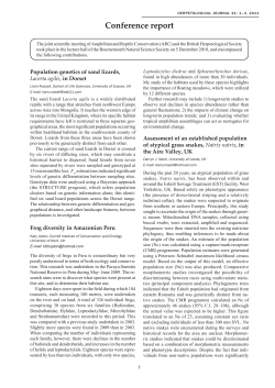 Joint Scientific Meeting of Amphibian and Reptile Conservation and