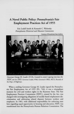 Pennsylvania`s Fair Employment