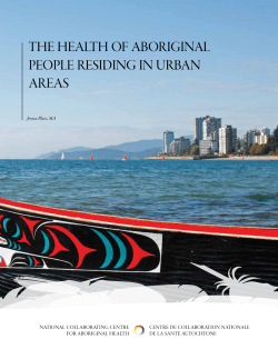 the health of aboriginal people residing in urban areas