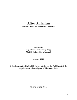 After Animism - McGill University