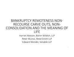 Non-Recourse Promotes Carve Outs, Non