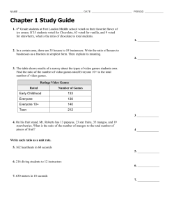 Chapter 1 Study Guide