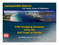 Jonas White - Jacksonville District Dredging Activities