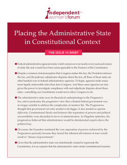 Placing the Administrative State in Constitutional Context