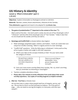 Lesson 4 - Unity Church