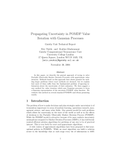 Propagating Uncertainty in POMDP Value