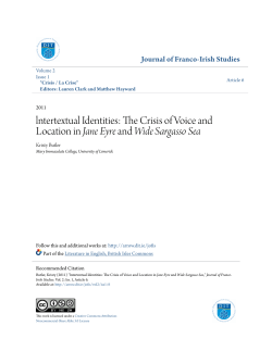 lntertextual Identities: The Crisis of Voice and Location in Jane Eyre