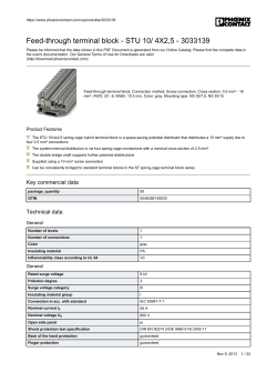Feed-through terminal block - STU 10/ 4X2,5