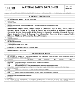 MATERIAL SAFETY DATA SHEET