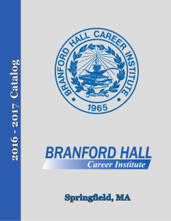 Course Catalog - Branford Hall Career Institute