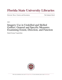Imagery Use In Unskilled And Skilled Golfers: General