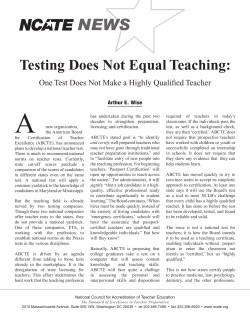 Testing Does Not Equal Teaching