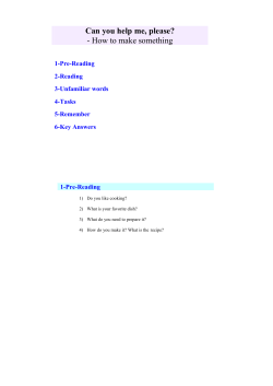 Can you help me, please? - How to make something
