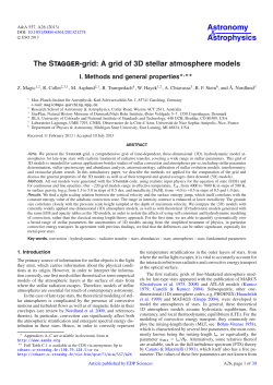 The Stagger-grid: A grid of 3D stellar atmosphere models