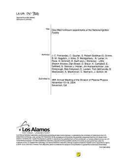 Gas-filled hohlraum experiments at the national ignition