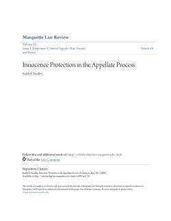 Innocence Protection in the Appellate Process