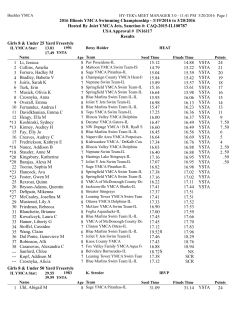 2016 Illinois YMCA Swimming Championship