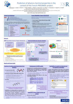 Prediction of physico-chemical properties in the context of