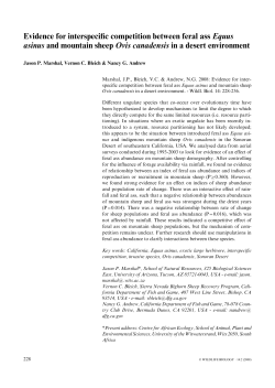 Evidence for interspecific competition between feral ass