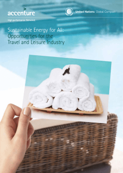 Sustainable Energy for All: Opportunities for the Travel