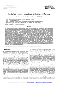 Inertial core-mantle coupling and libration of Mercury
