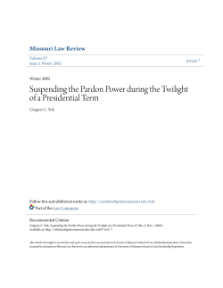 Suspending the Pardon Power during the Twilight of a Presidential