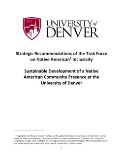 Strategic Recommendations of the Task Force