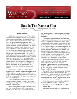 Sins In The Name of God