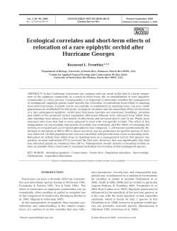 Ecological correlates and short-term effects of relocation of a rare