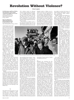 Revolution Without Violence? - Department of Politics and
