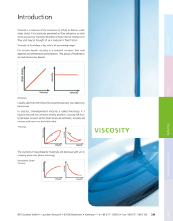Introduction VISCOSITy