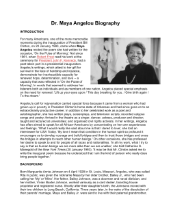 Maya Angelou Biography