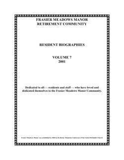 frasier meadows manor retirement community resident biographies