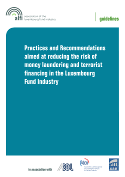 Practices and Recommendations aimed at reducing the risk of