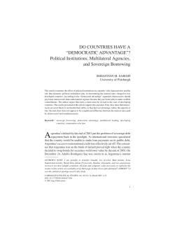 DO COUNTRIES HAVE A &ldquo;DEMOCRATIC ADVANTAGE&rdquo;? Political