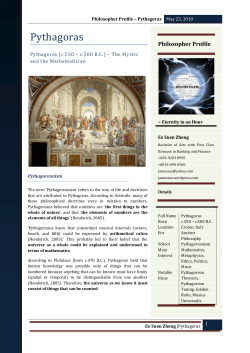 Pythagoras - Eternity in an Hour