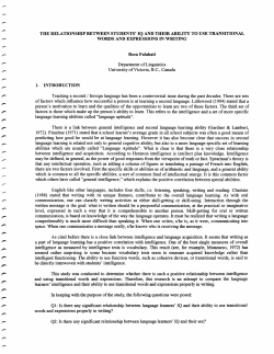 THE RELATIONSHIP BETWEEN STUDENTS` IQ AND THEIR