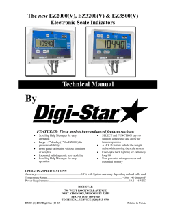 Technical Manual EZ 2000 - Digi-Star