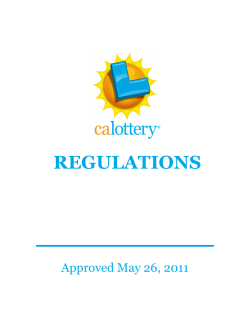 CALIFORNIA STATE LOTTERY