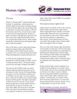 Human rights - The Critical Thinking Consortium