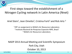 First steps toward the establishment of a Nitrogen Cycling network in