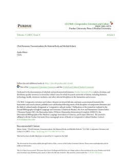 Feminism, Transnationalism, the Maternal Body - Purdue e-Pubs