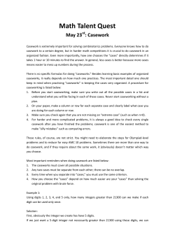 Casework - Math Talent, Math Talent Quest Home