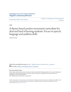 A theme-based creative movement curriculum for deaf and hard of