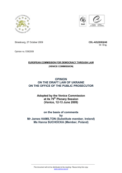 OPINION ON THE DRAFT LAW OF UKRAINE ON THE OFFICE OF